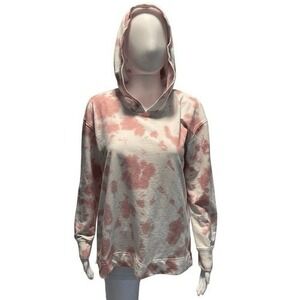 Jane and Delancey Pink Tie‎ Dye Hoodie Sweatshirt M